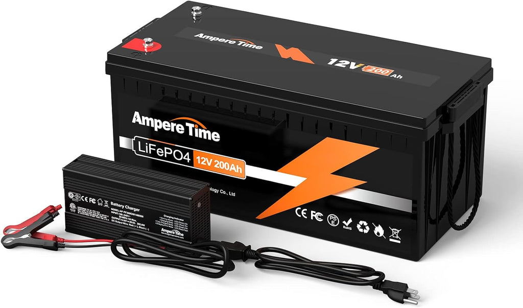 12V 400Ah LiFePO4 Battery with 250A BMS and 14.6V 40A Charger J7218