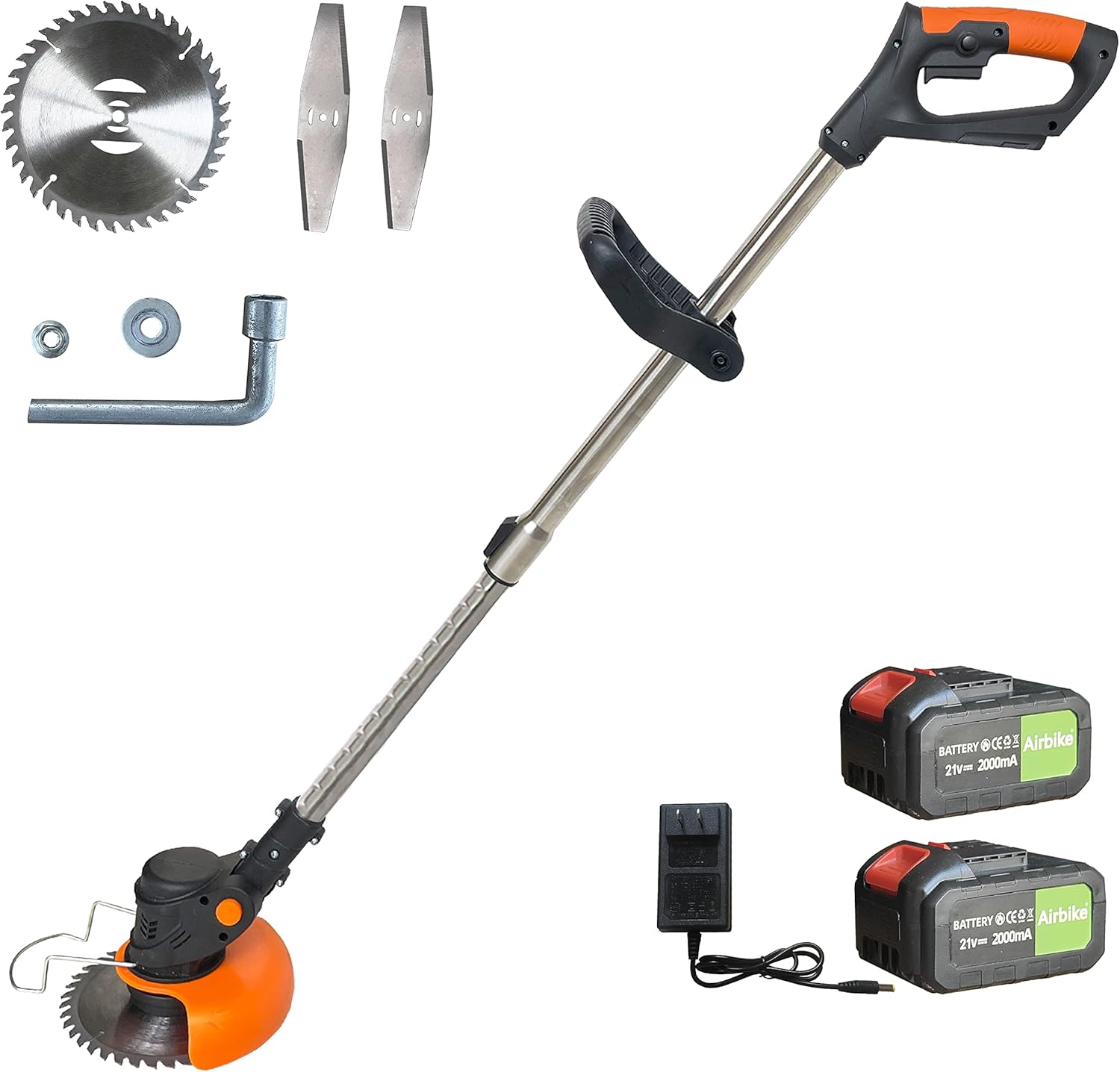 Green Brush Cutter Lawn Tool with 2 Batteries X399