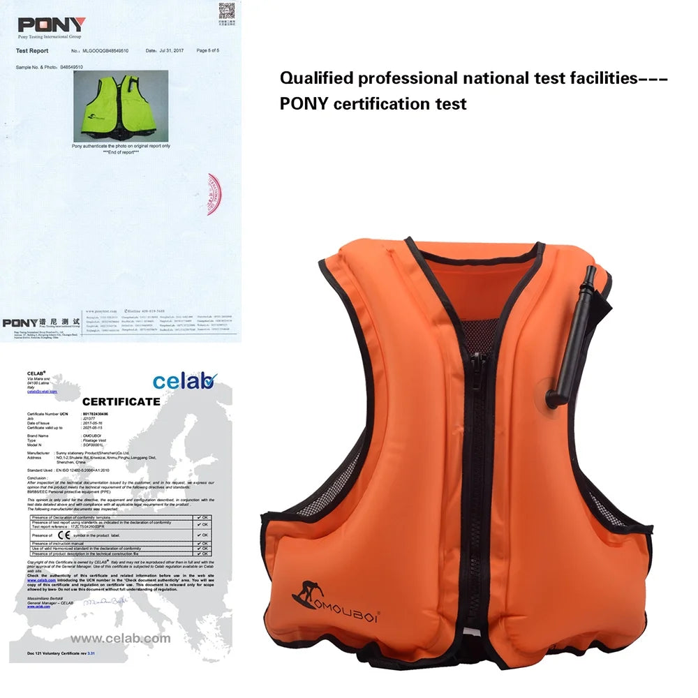 Inflatable Swim Vest Life Jacket B79035