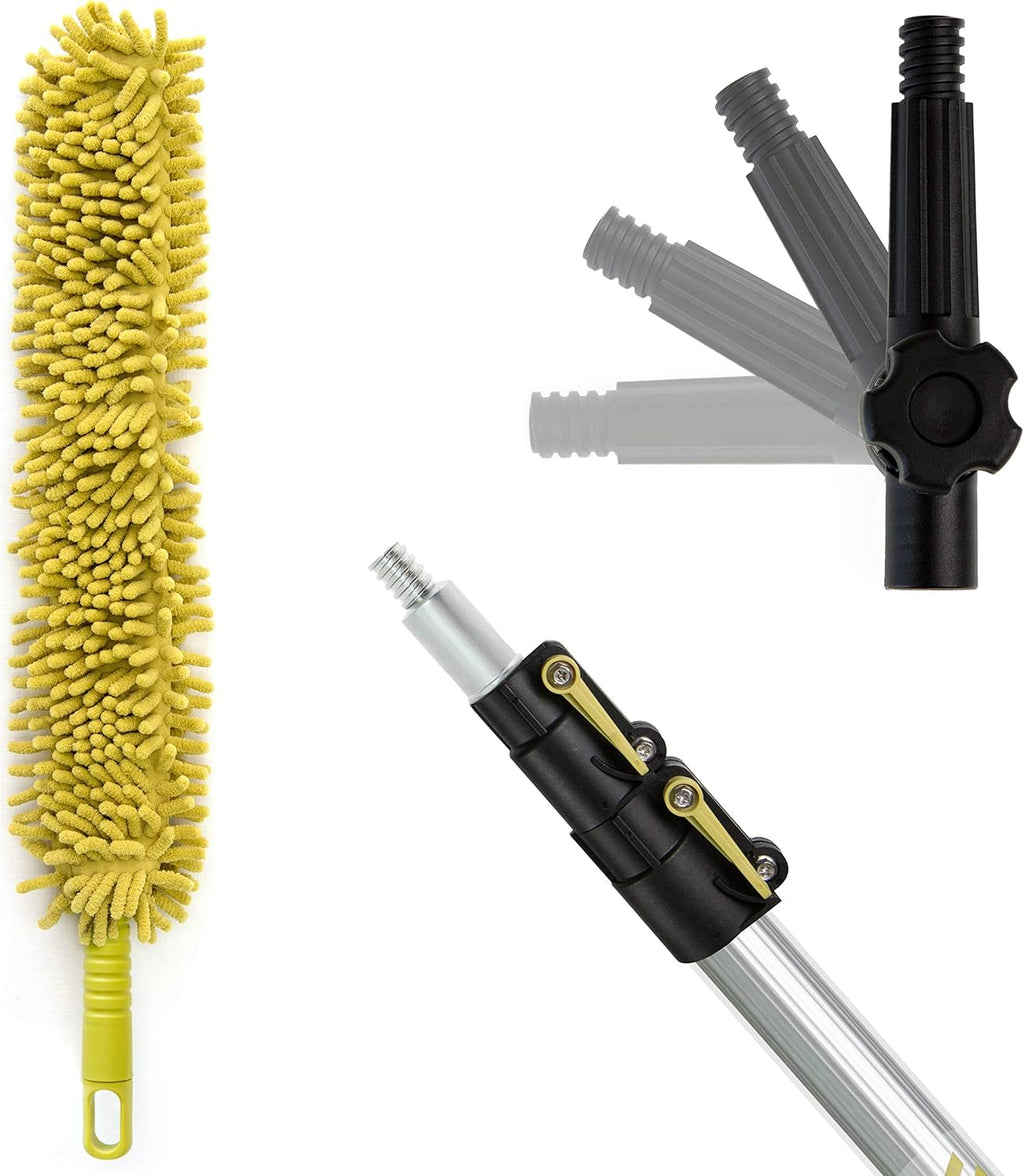 Extension Pole with Microfiber Ceiling Fan Duster and Removable Chenille Dusting Cloth D546352
