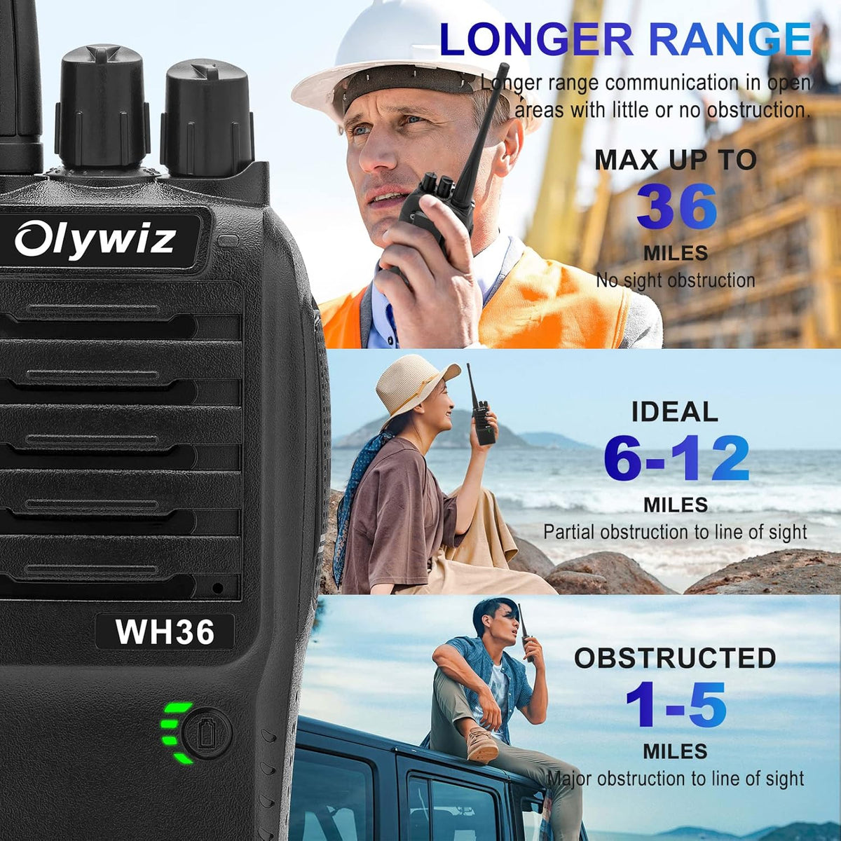 4 Pack Rechargeable Handheld 2 Way Radio A6142