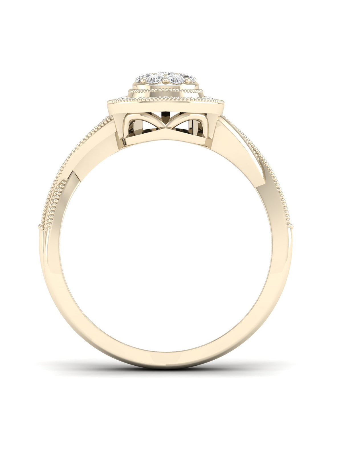 Pear Shape Cluster Halo Promise Ring Z260