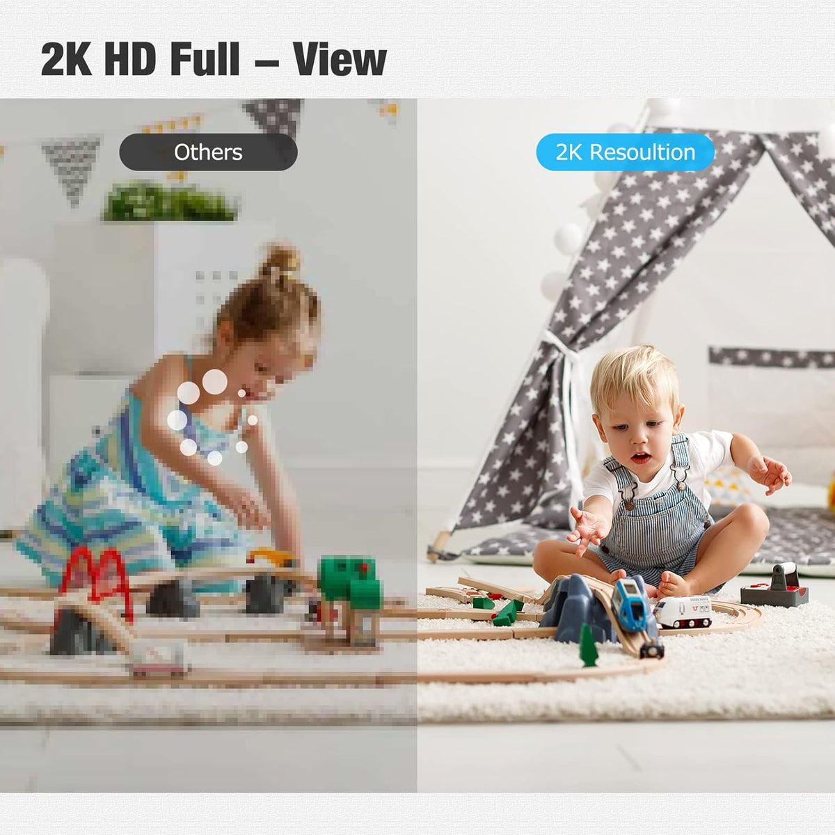 2K WiFi Security Camera with 2-Way Audio, Night Vision, Pack of 2 J9145
