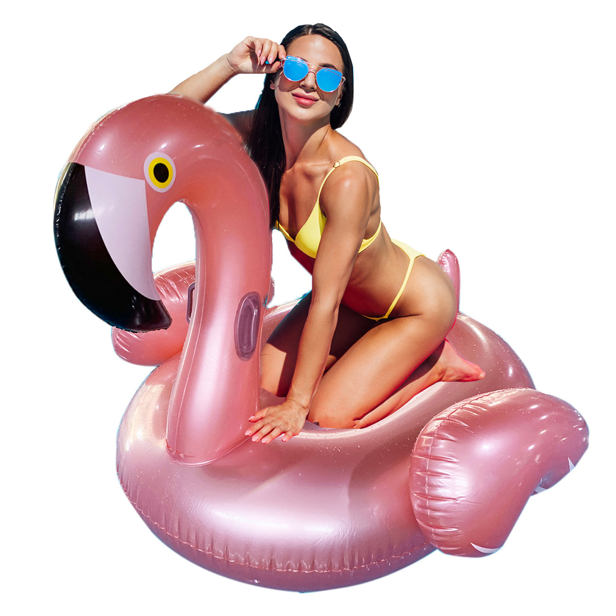 Inflatable Flamingo Pool Float Toy 60x60x34 inches Y87272