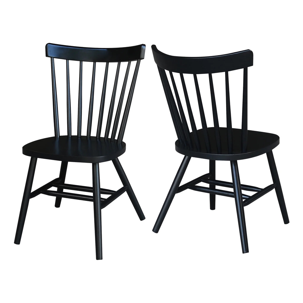 Solid Wood Dining Chair in Black J19024