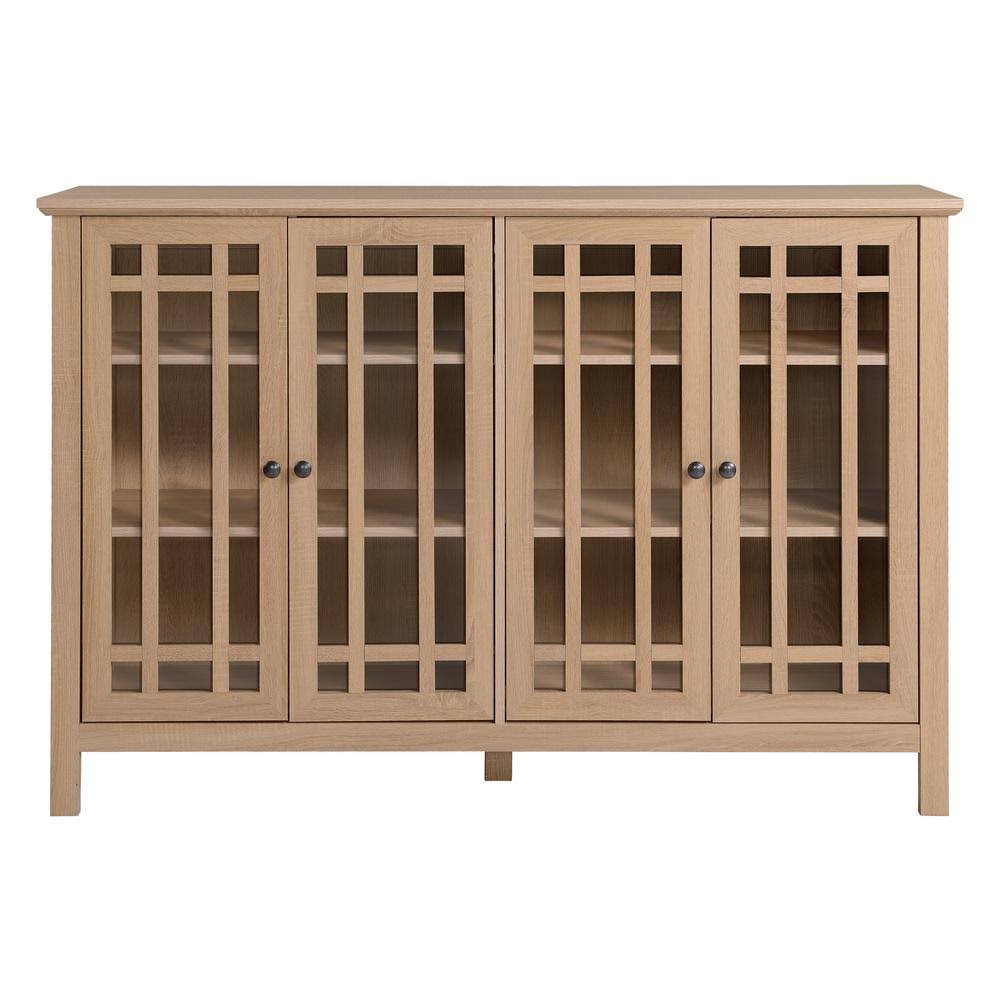 Light Brown 4 Door Accent Cabinet A32315