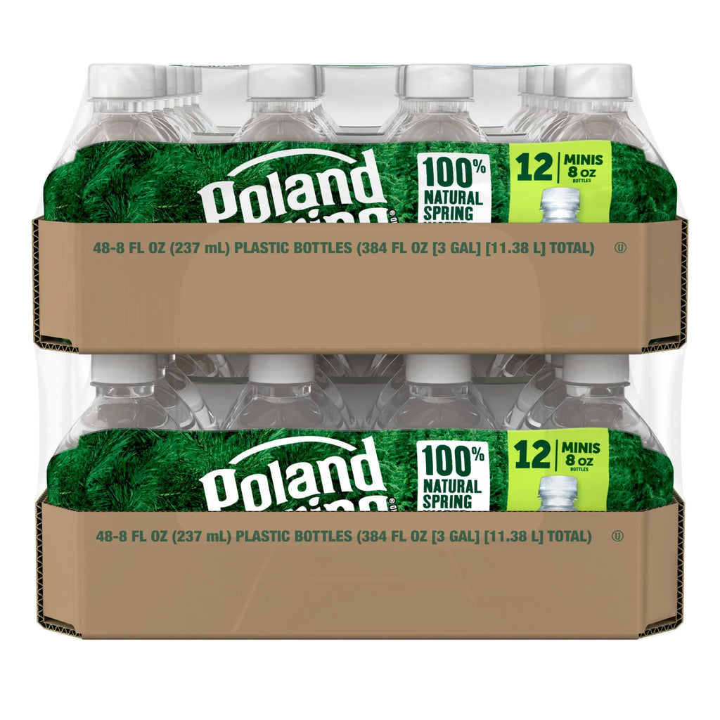 100% Natural Spring Water, 8 oz Plastic Bottles (Total of 48) Z3812