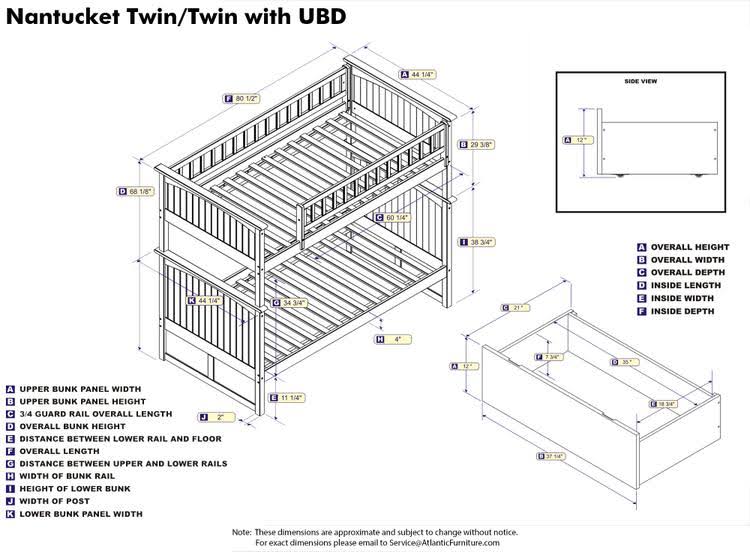Twin Over Twin Bunk Bed I157629