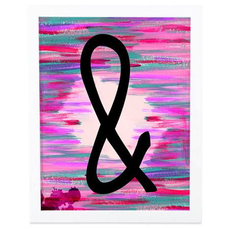 Pink Framed Graphic Art V2653