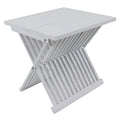 White Acacia Wood Folding Table L1296