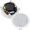 Dual 6-Inch in-Wall/in-Ceiling 2-Way Stereo Sound Speaker with 1" Silk Dome Tweeter and Crossover Network, Pack of 2 W2925