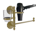 Unlacquered Brass Hair Dryer Holder and Organizer S9377