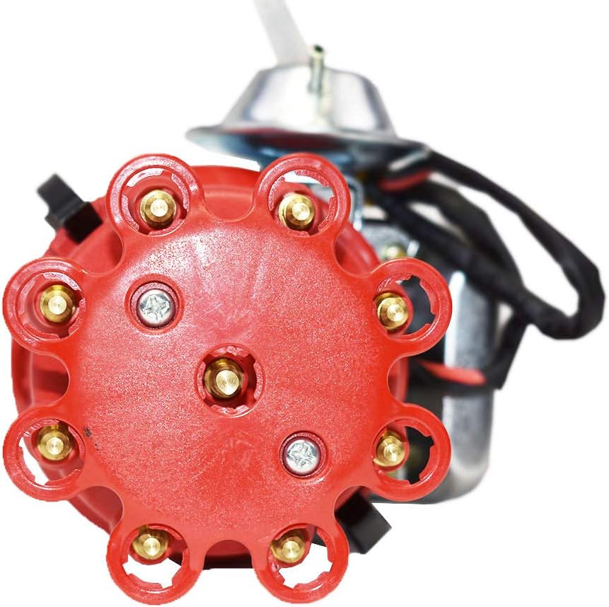 Red Cap Distributor with 8.0mm Spark Plug Wires and Coil Wire V41030