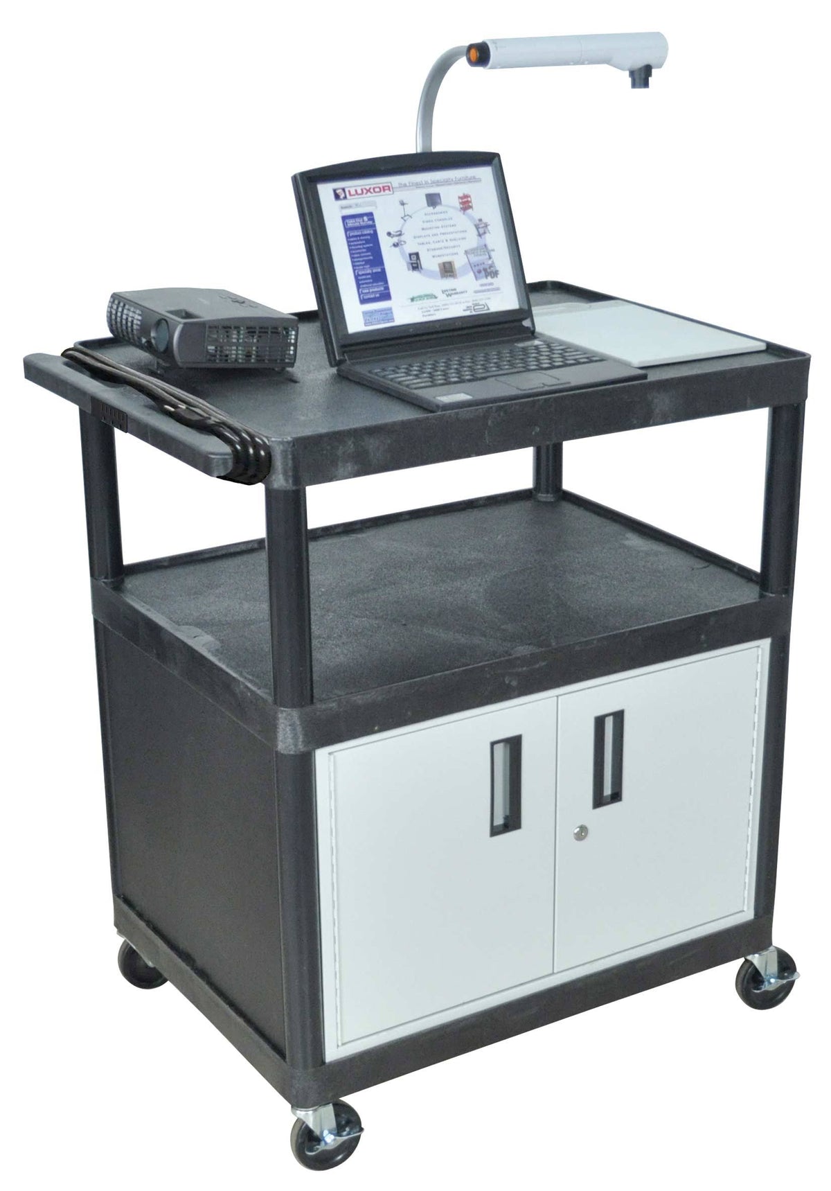 Cart with 3 Shelf Presentation and Cabinet Z447