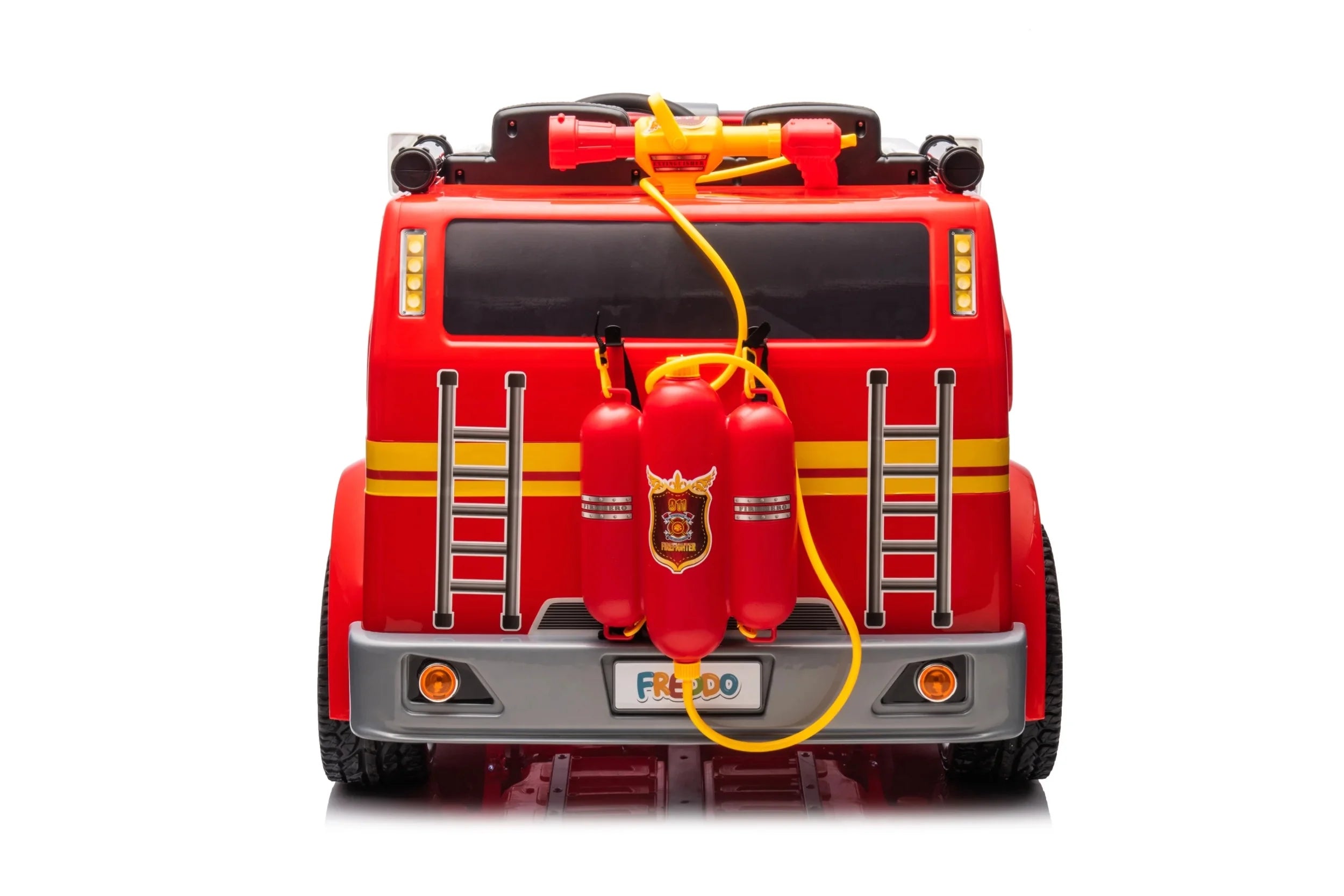 24V 2-Seater Ride-on Fire Truck with Remote Control, LED Lights, Water Gun X3574