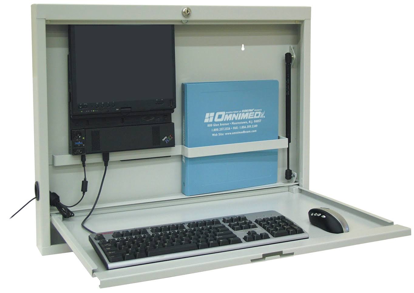 Light Gray Floating Desk D881158