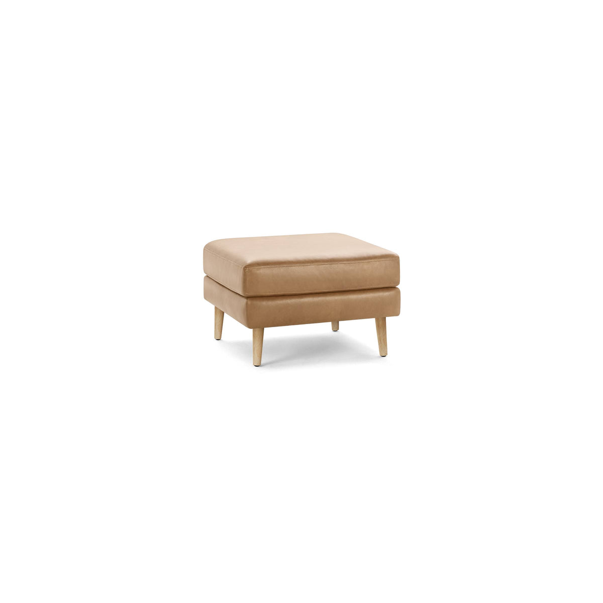 Camel Ottoman with Light Wood Legs K2971