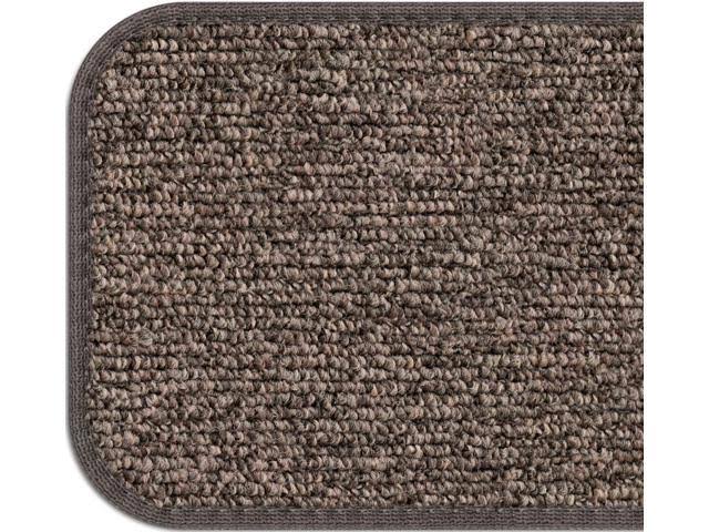 Set of 12 Attachable Indoor Carpet Stair Treads - Pebble Gray - 8 in. x 27 in. C49254