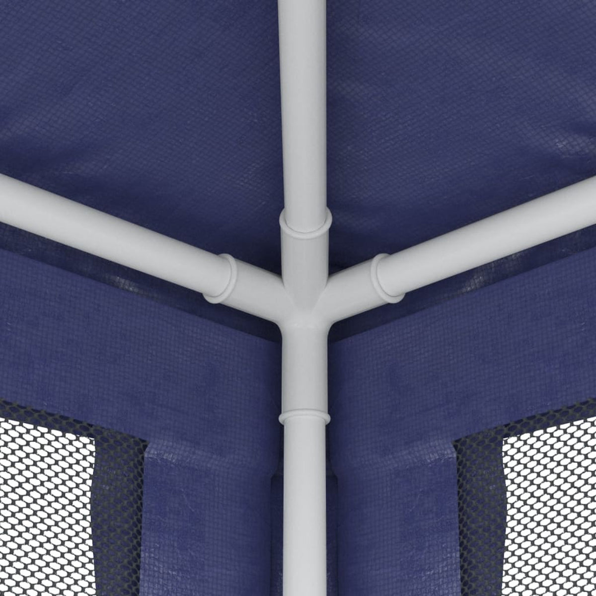 Blue Party Tent 4 Mesh Sidewalls 6.6'x6.6' HDPE T1098