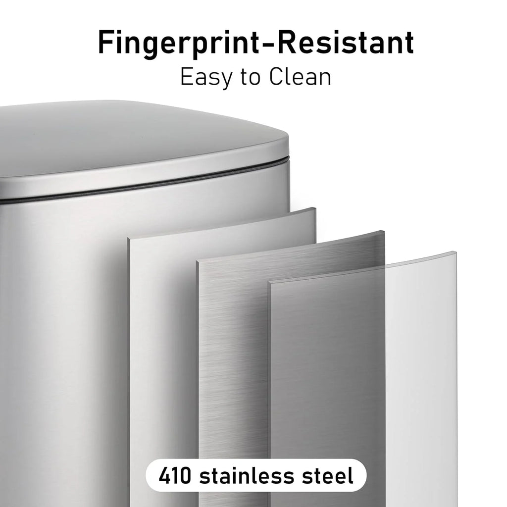 Stainless Steel Step Trash Can Combo Set, 13.2 Gallon & 1.3 Gallon V53283