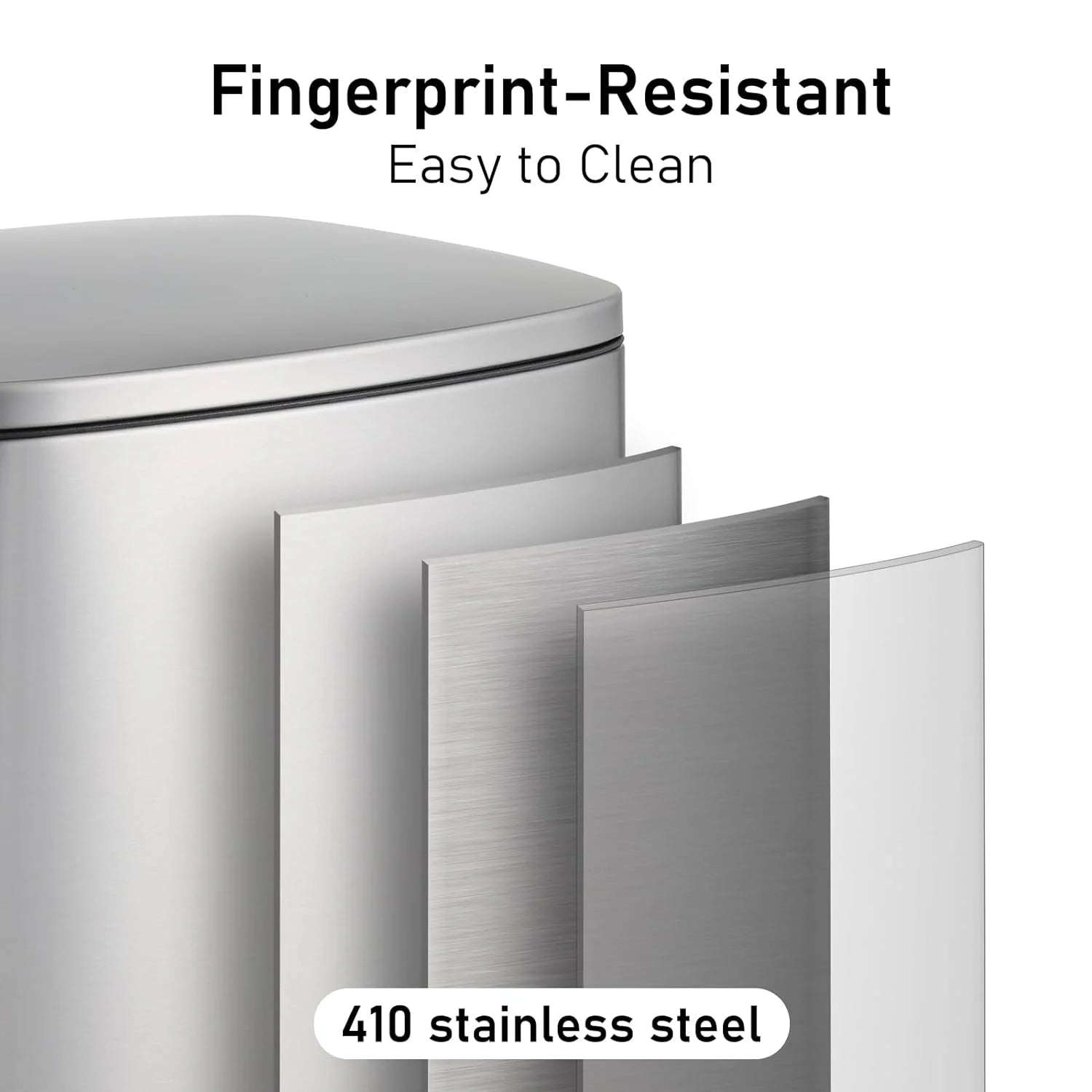 Stainless Steel Step Trash Can Combo Set, 13.2 Gallon & 1.3 Gallon V53283