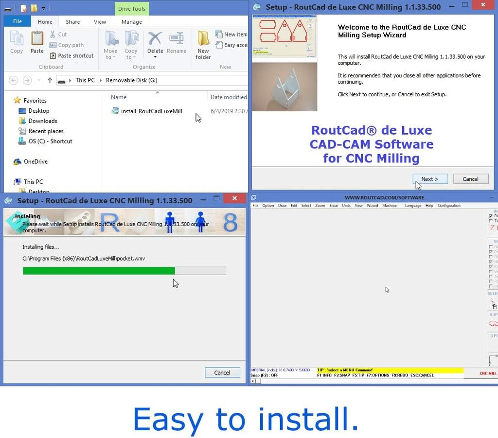 CNC Mill Software with Tutorial Videos, Pack of 2 I2778