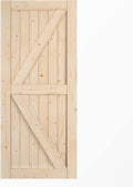 Solid Natural Spruce Sliding Barn Door V574