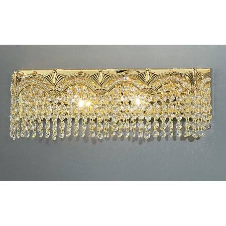 24K Gold Plate 2-Light Bath Bar P571142