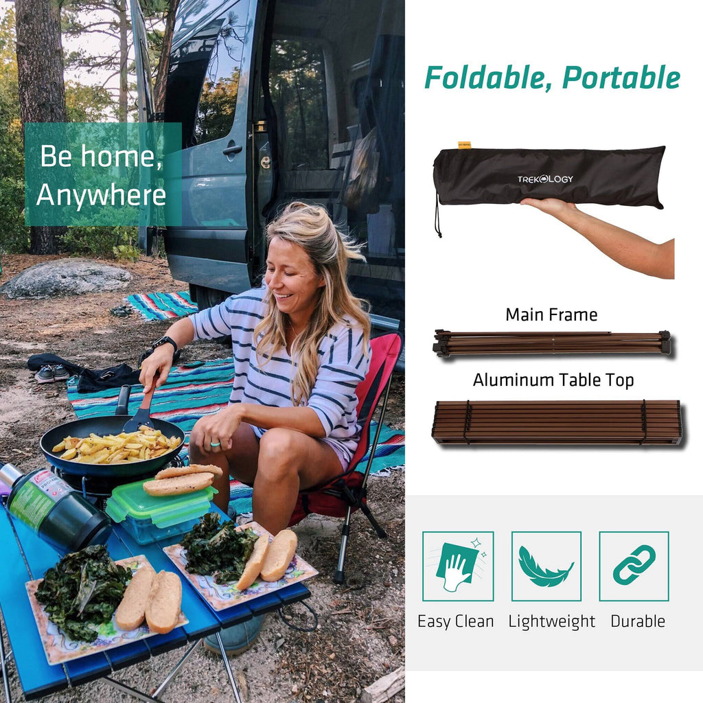 Portable Camping Side Tables Aluminum Table Top P9930