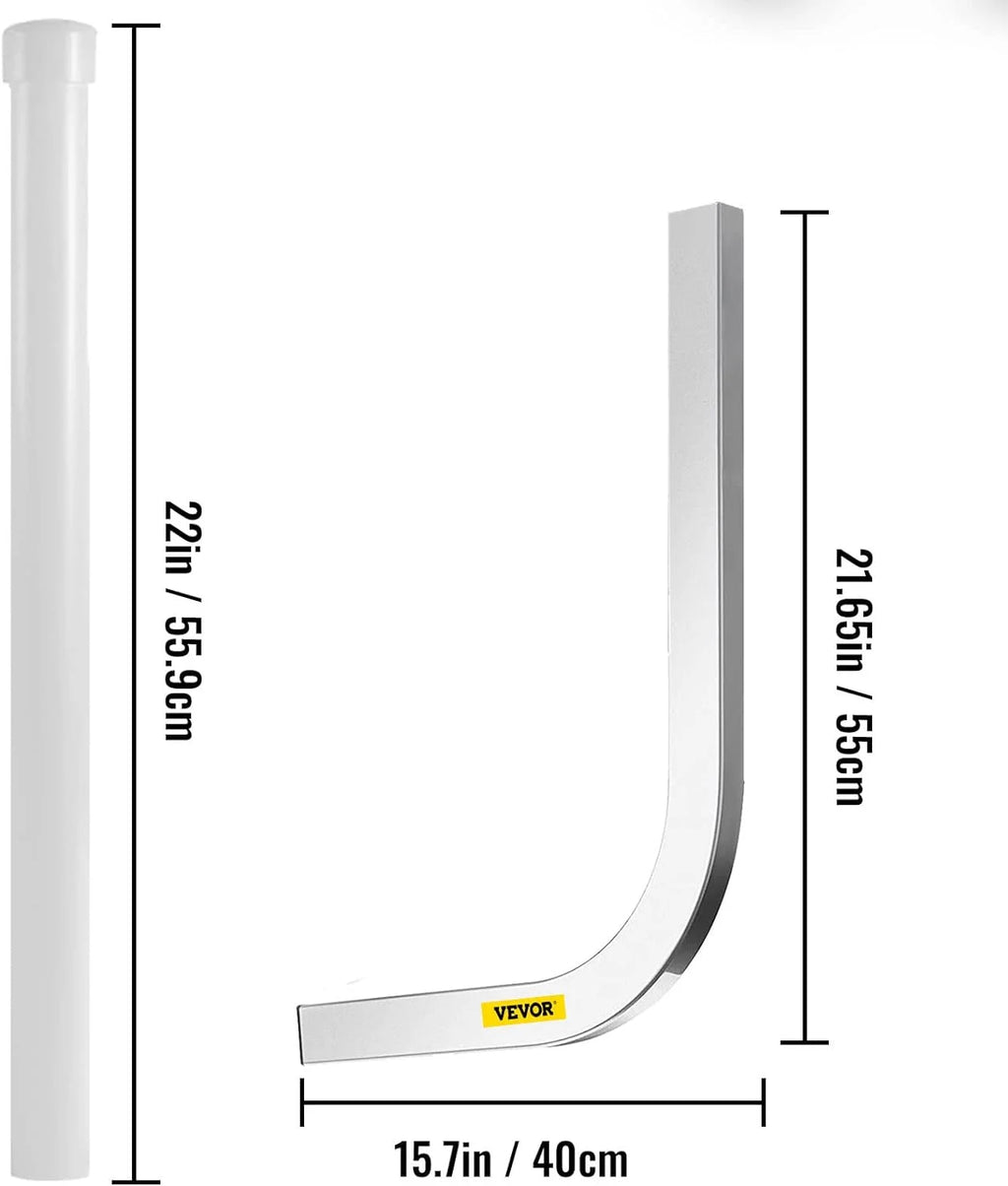 22 in. Steel Boat Trailer Guide-on with White PVC Tube Covers F5741