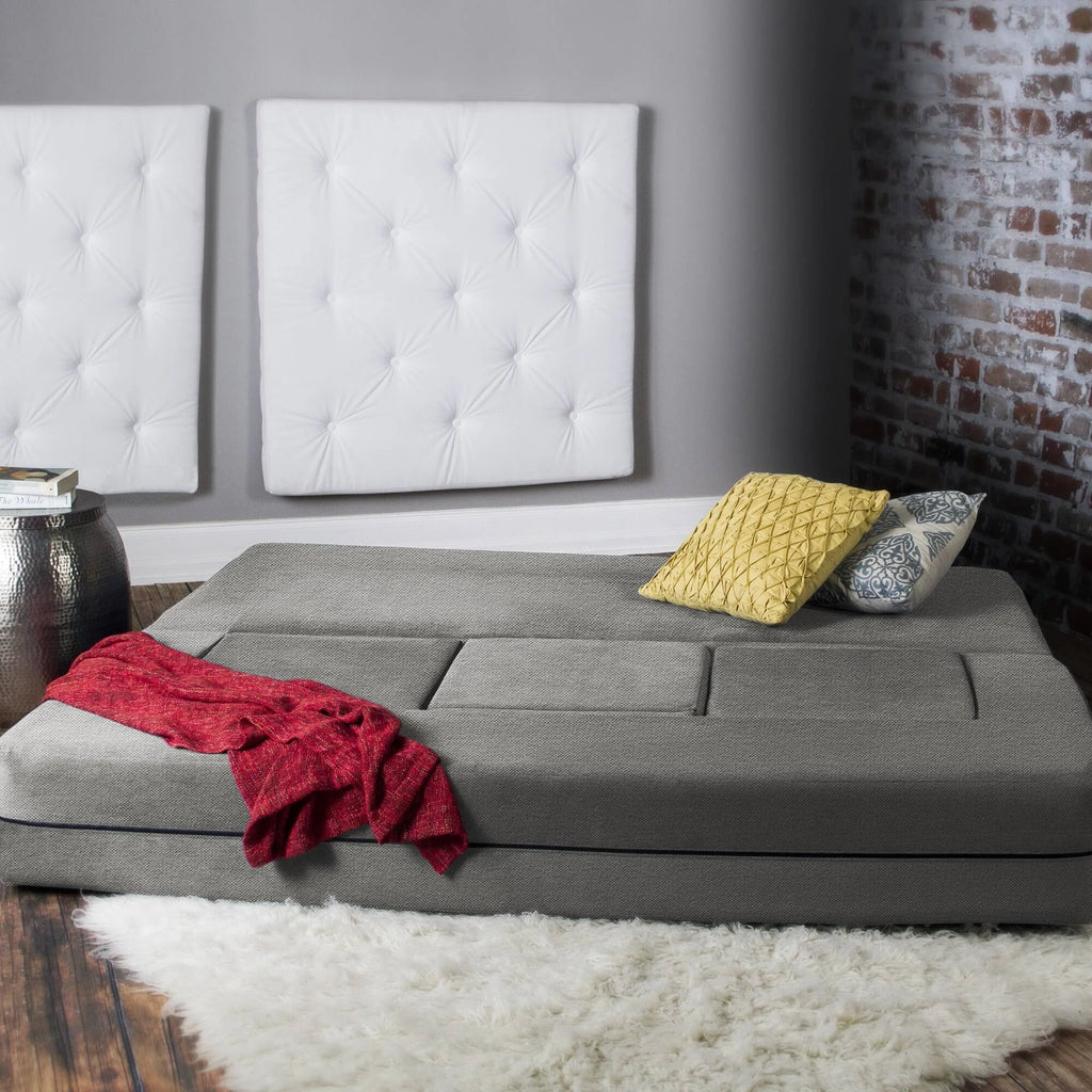 California King Convertible Sleeper Sofa and Ottomans Sand R8477