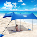 Blue 7X7 FT Pop Up Beach Tent with Carrying Bag E371