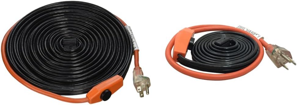 Automatic Electric Heat Kit Heating Cables, 30', Black Pack of 2 U98232