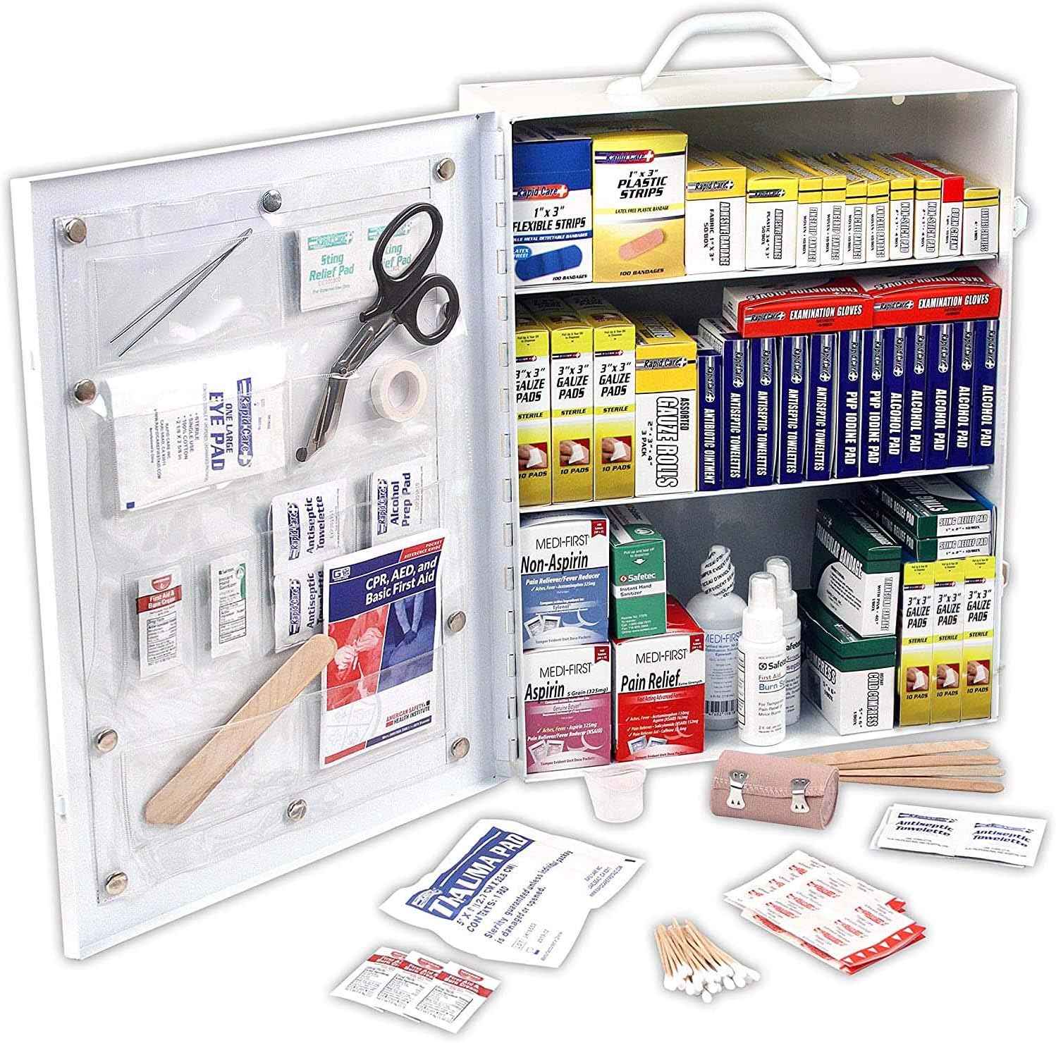 4 Shelf First Aid Cabinet, 1,100 Pieces F98925