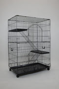 Folding Wire Pet Crate with Casters and Tray Y75762