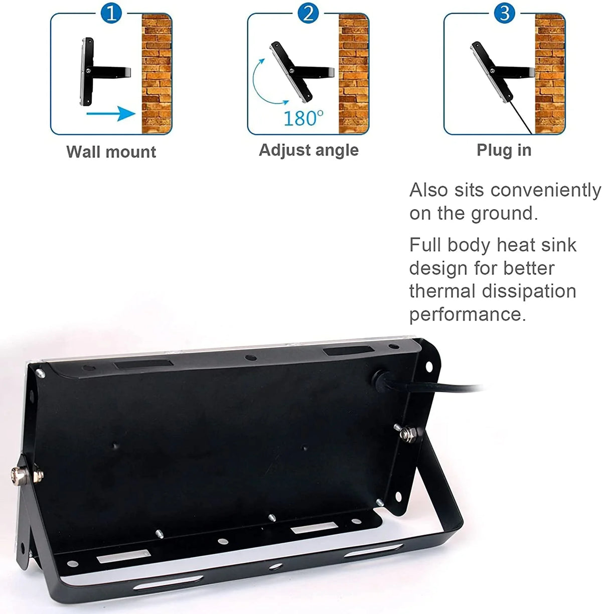 2 Pack 50W Black Lights, Blacklight Flood Light with Plug and Switch S62027
