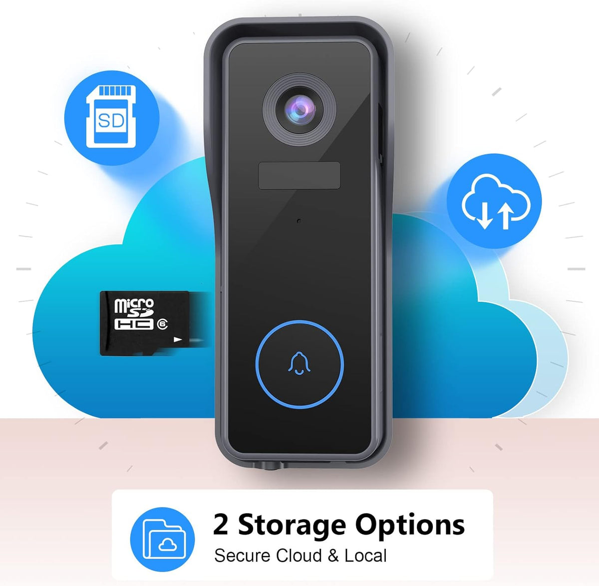1080P HD Wireless Video Doorbell Camera with Night Vision V548235