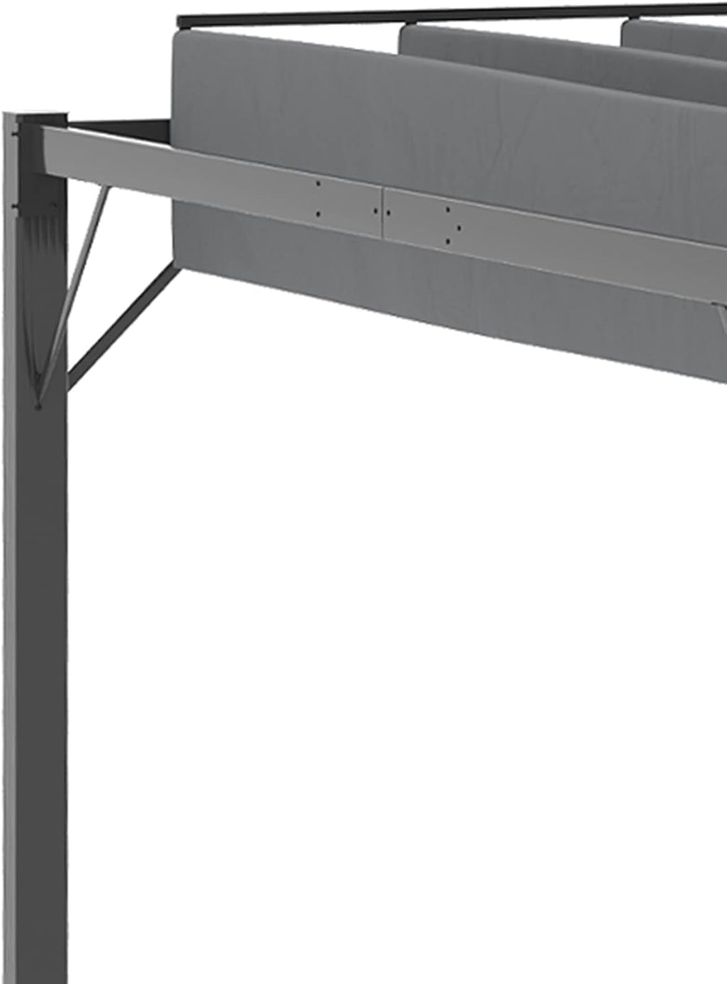 10' x 10' Outdoor Louvered Pergola Patio Aluminum Gazebo Canopy with Adjustable Roof Sun Shade, Grey S924
