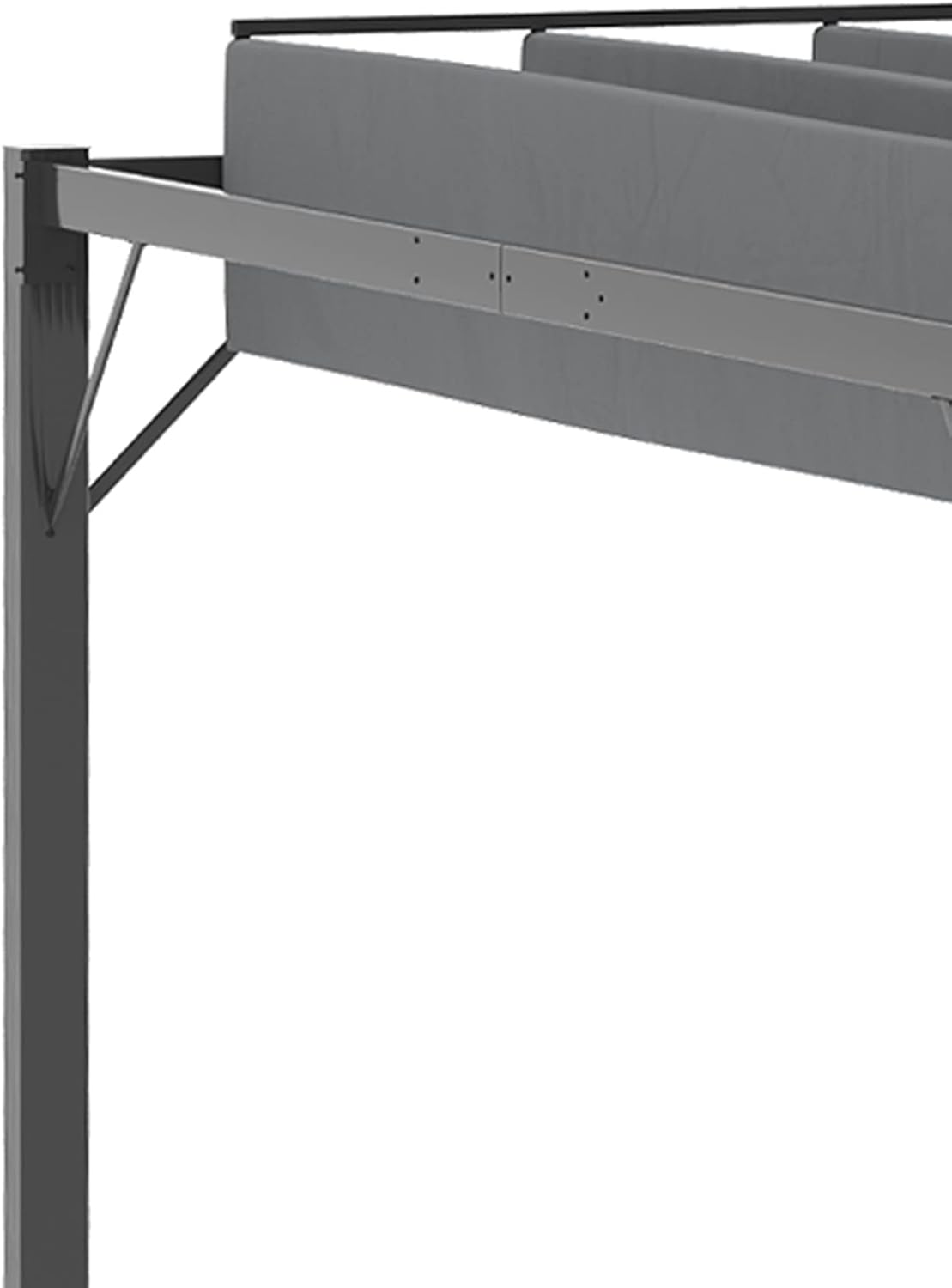 10' x 10' Outdoor Louvered Pergola Patio Aluminum Gazebo Canopy with Adjustable Roof Sun Shade, Grey S924