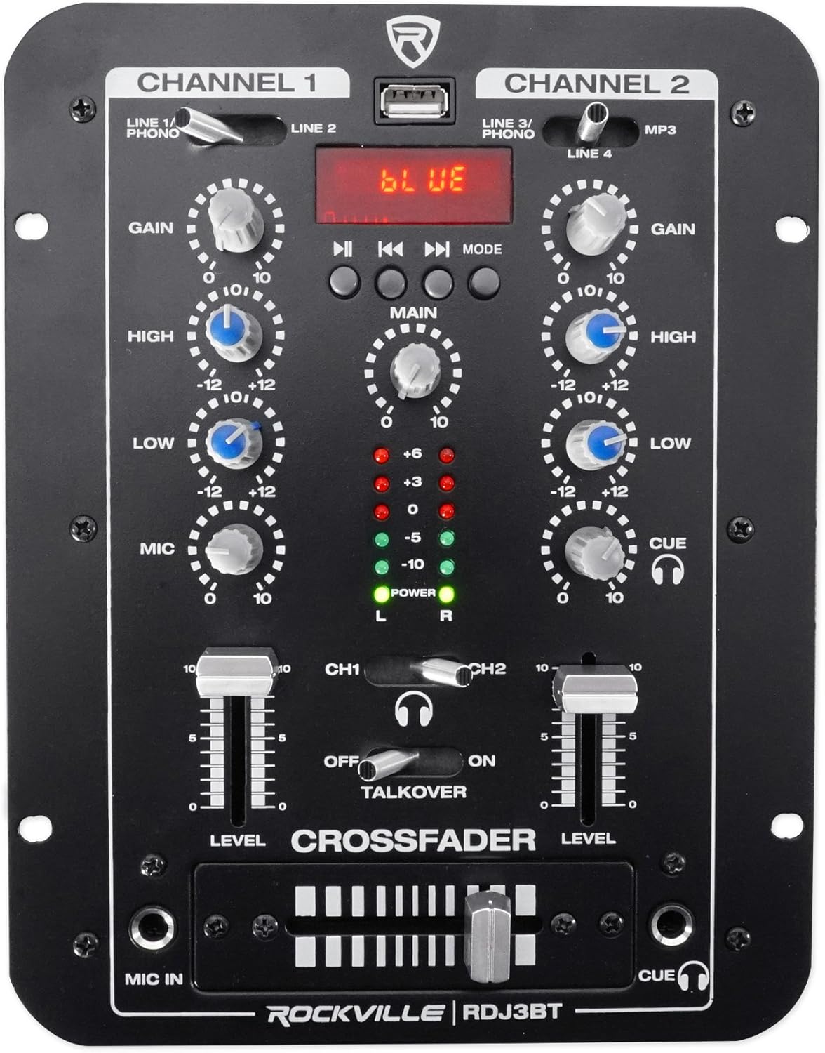 2 Channel DJ Mixer with USB, Bluetooth K54476