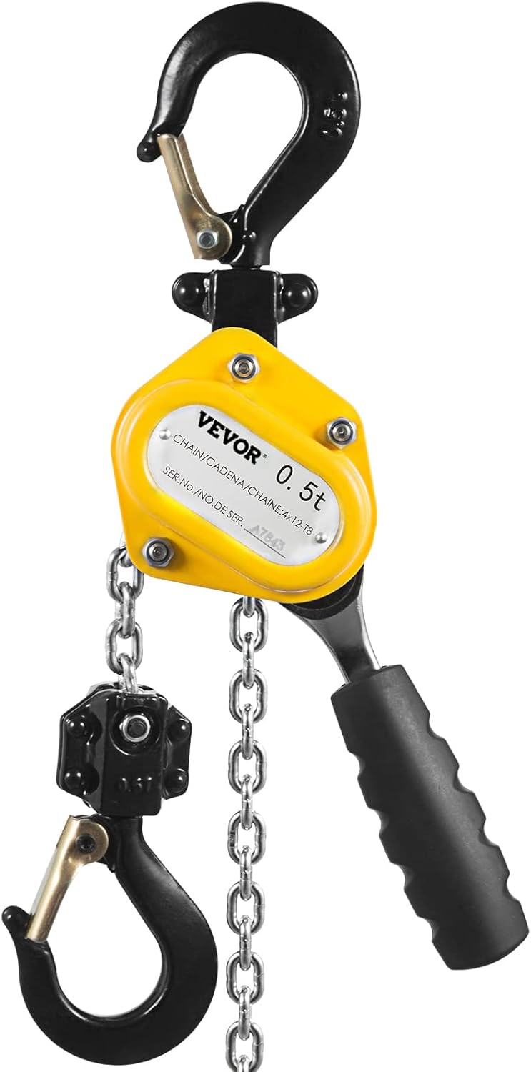 0.5T 10 Ft Alloy Steel G80 Chain Lever Hoist with Hook Pack of 2 G21980