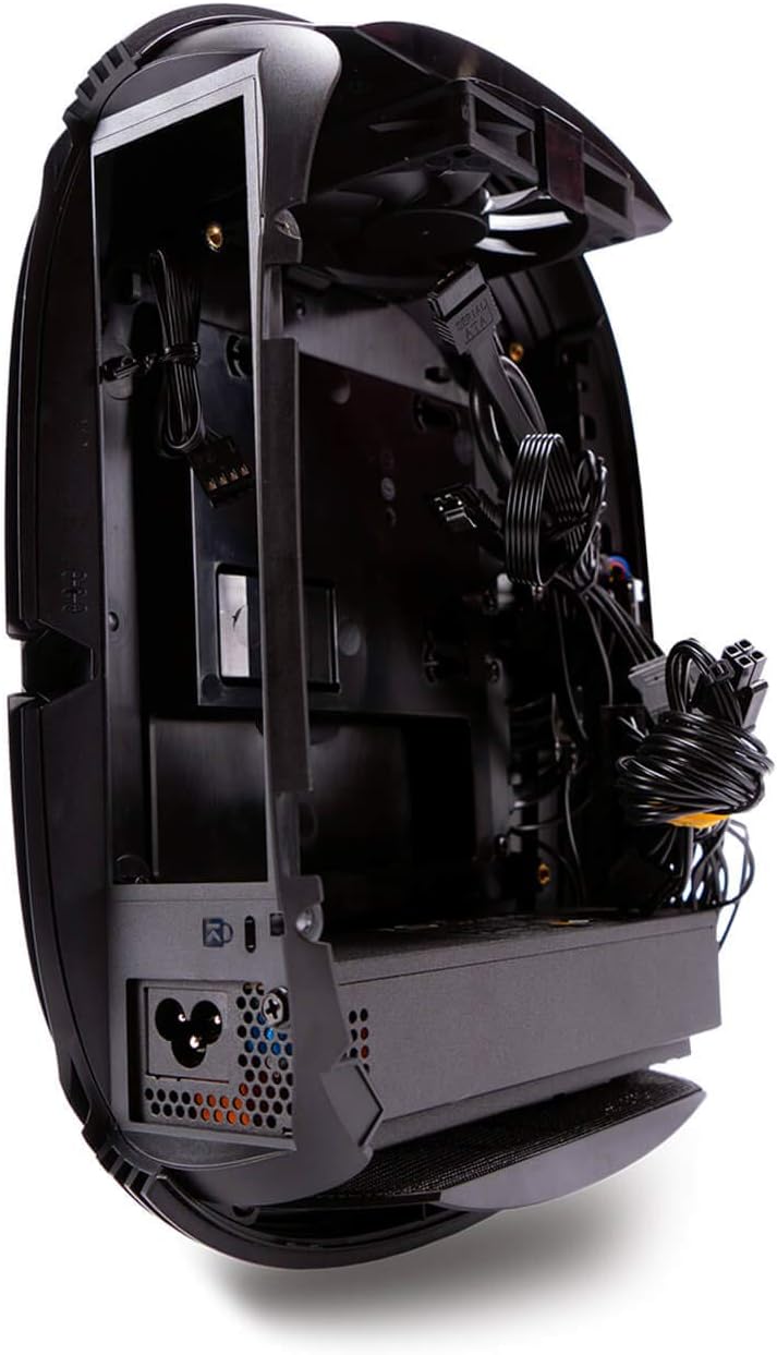 Mini-ITX Tower Case with 200W 80 Plus Gold Power Supply and Tempered Glass Top Panel A166