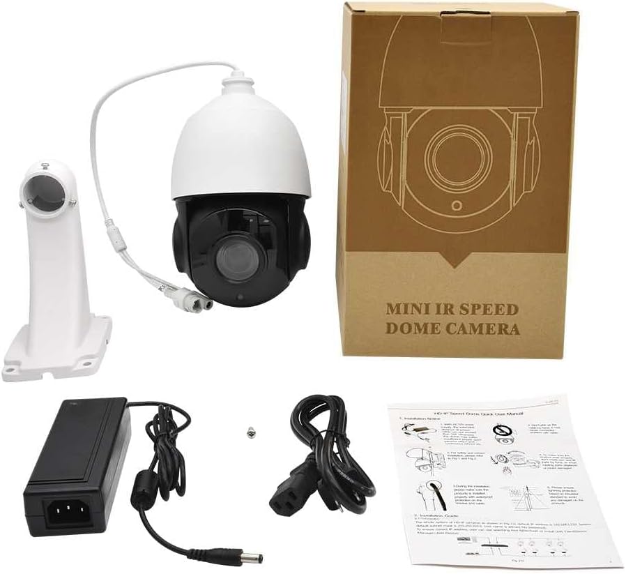 5MP Outdoor PTZ POE Security IP Camera Speed Dome with 18x Optical Zoom Pan Tilt 165ft IR Night Vision Motion Detection IP66 Waterproof R4159