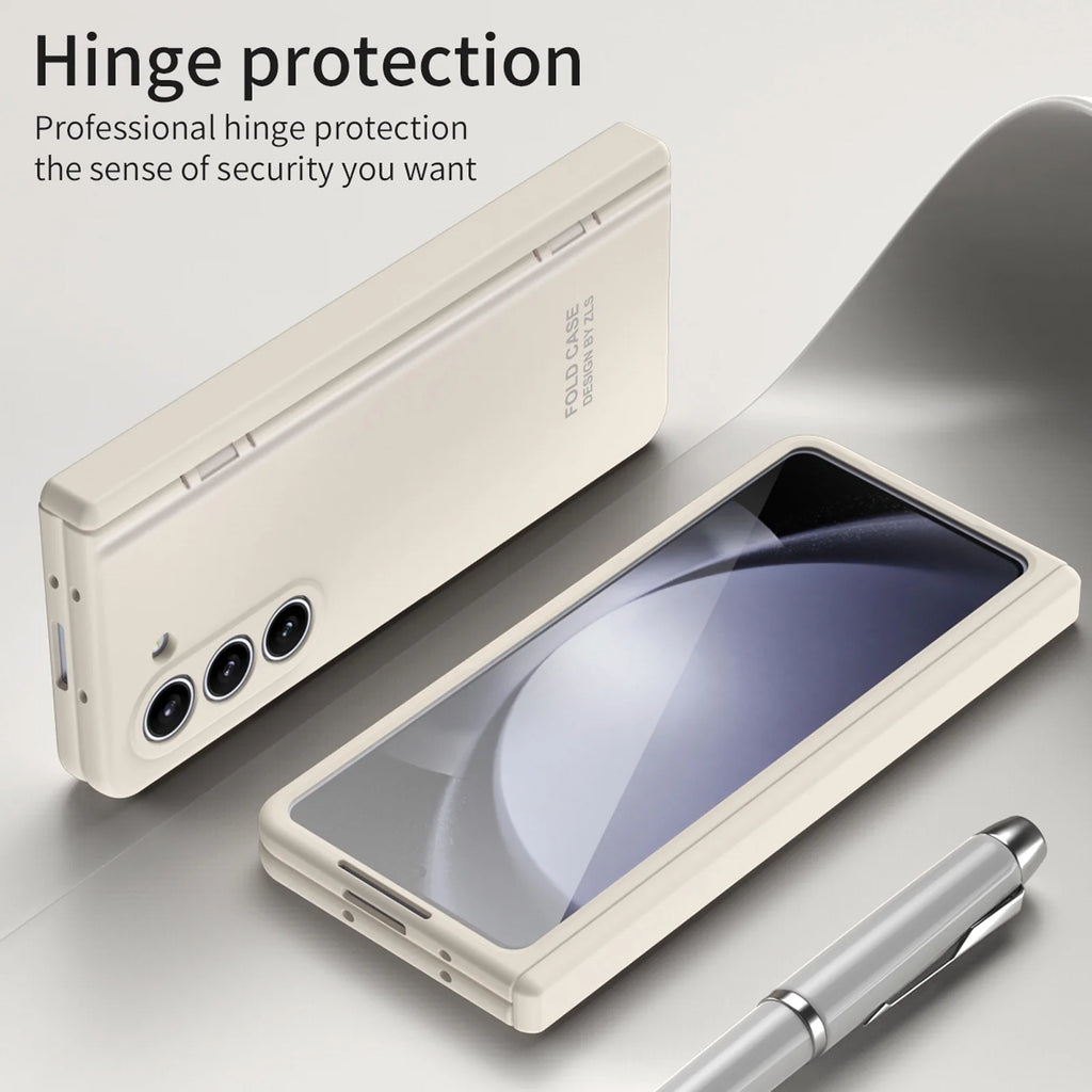 White Slim Full Body Case with Tempered Glass Screen Protector T937675