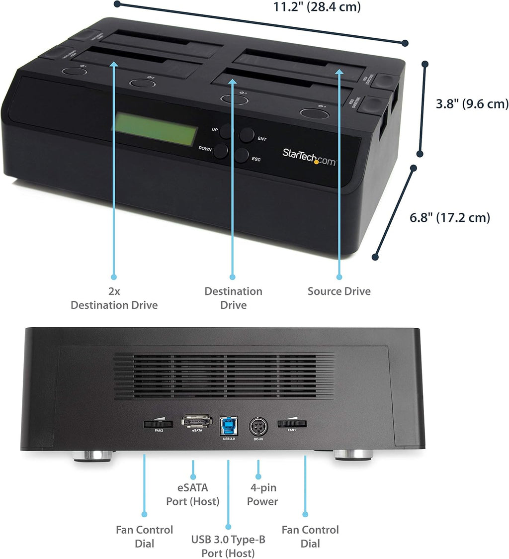 4 Bay USB 3.0 eSATA to SATA HDD Duplicator Dock F73601
