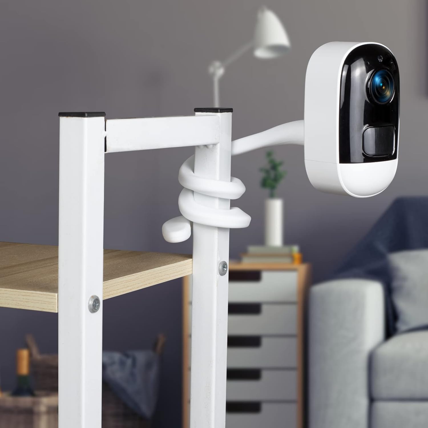 White Flexible Twist Baby Monitor Mount R6650