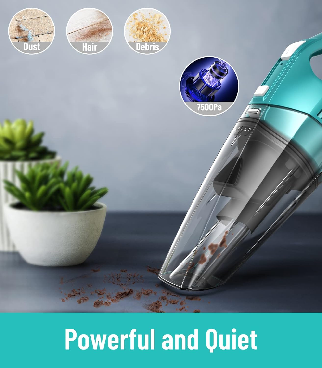 Green Pack of 2 Cordless Handheld Vacuum R65571