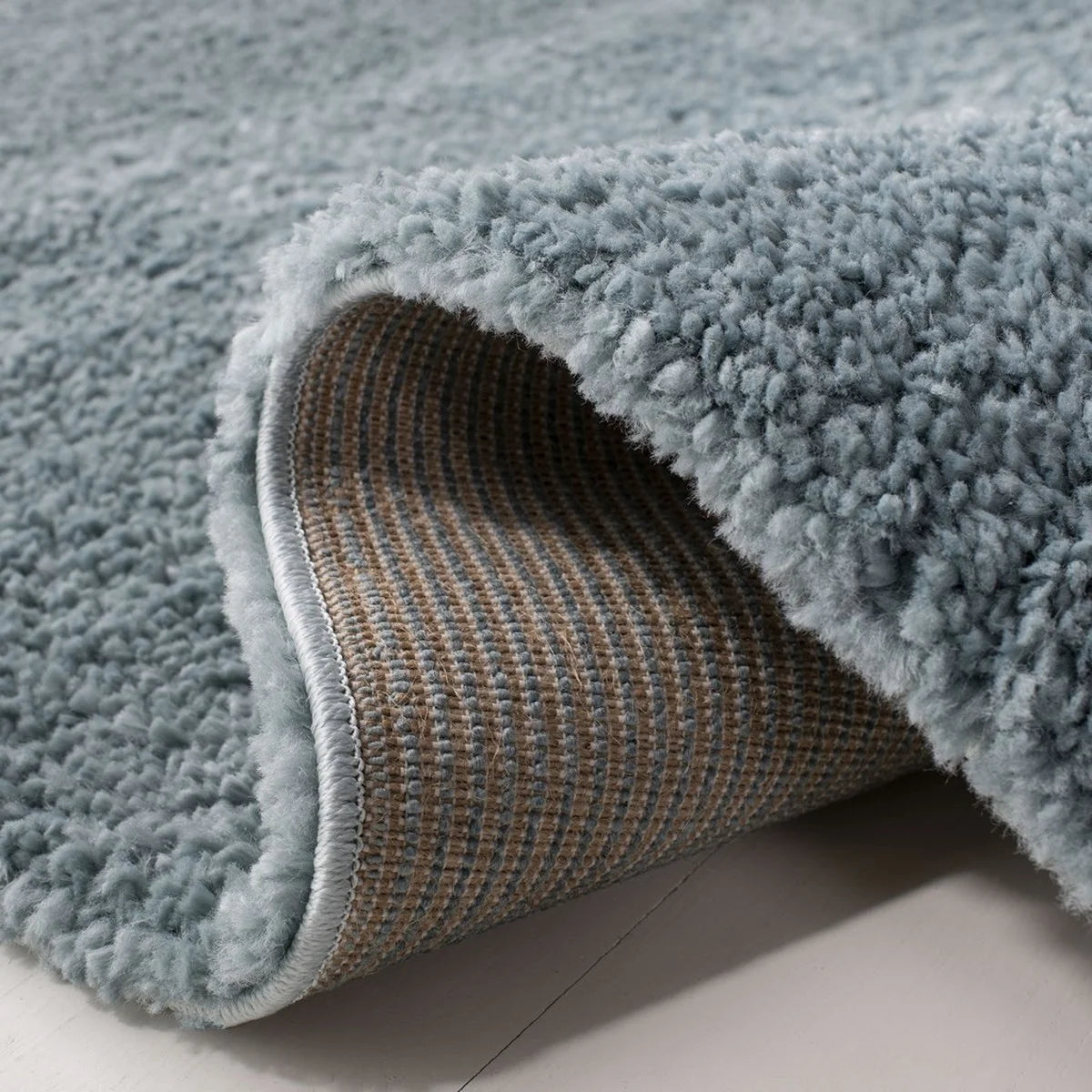 Aqua Plush Shag Area Rug, 12' x 15' P99572