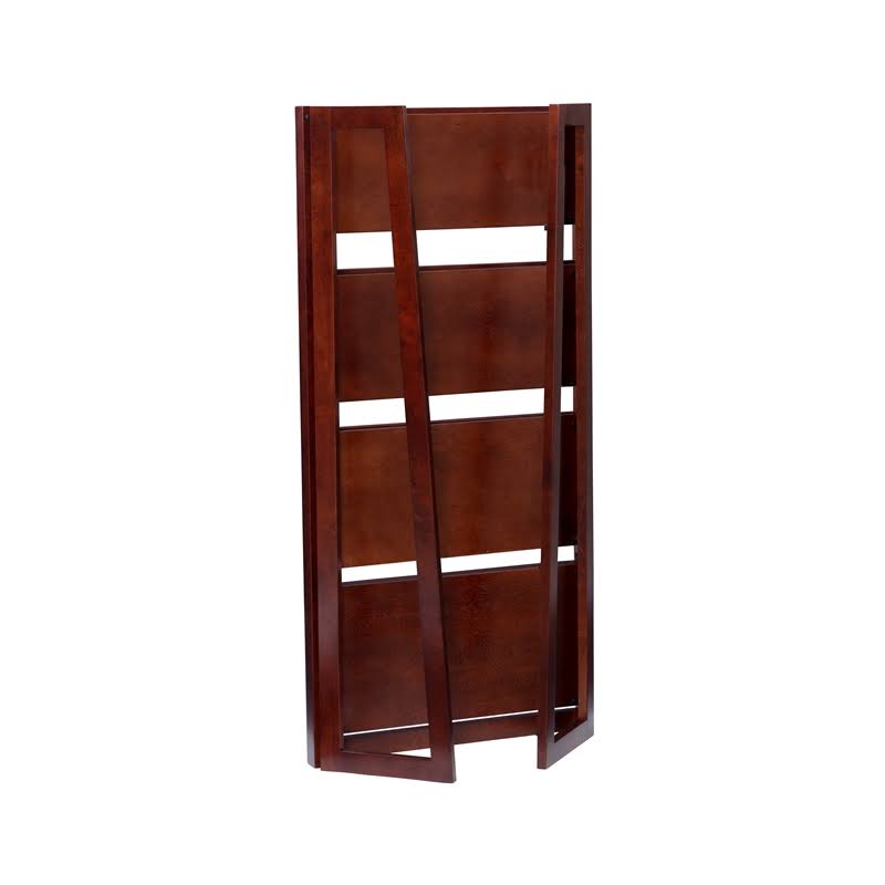 Wood Folding Bookcase in Walnut K8809