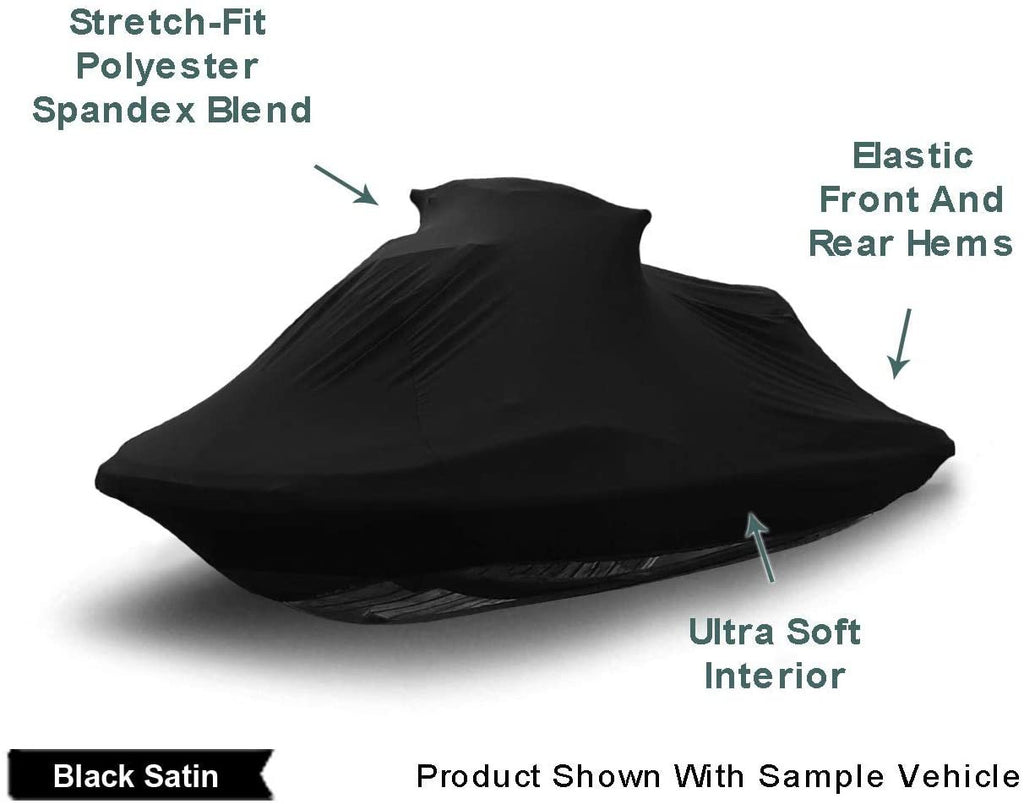 Black Satin Jet Ski Cover with Storage Bag I728